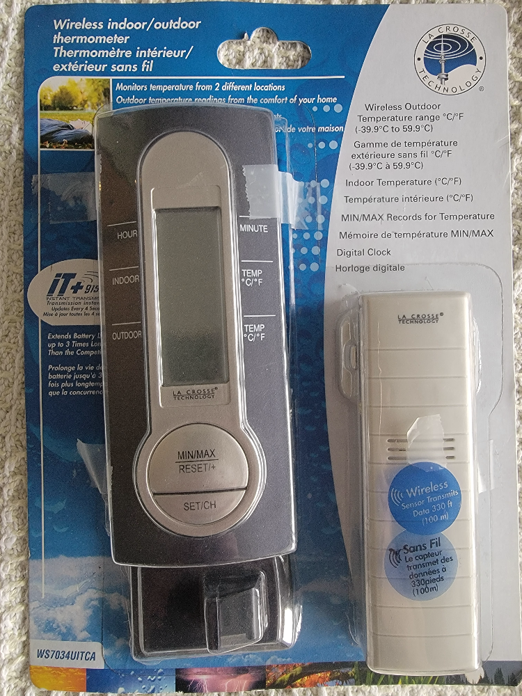 wireless indoor/outdoor thermometer - set of 2 thumbnail