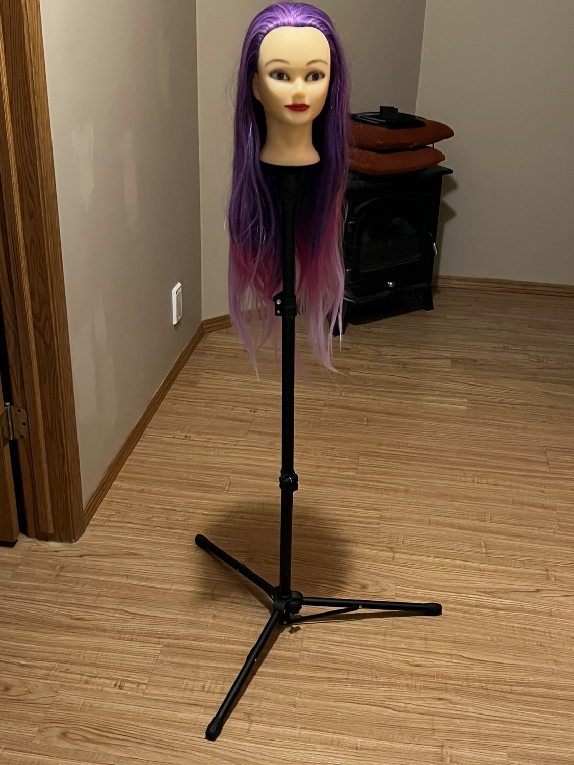 Hair training Mannequin head and Adjustable Tripod