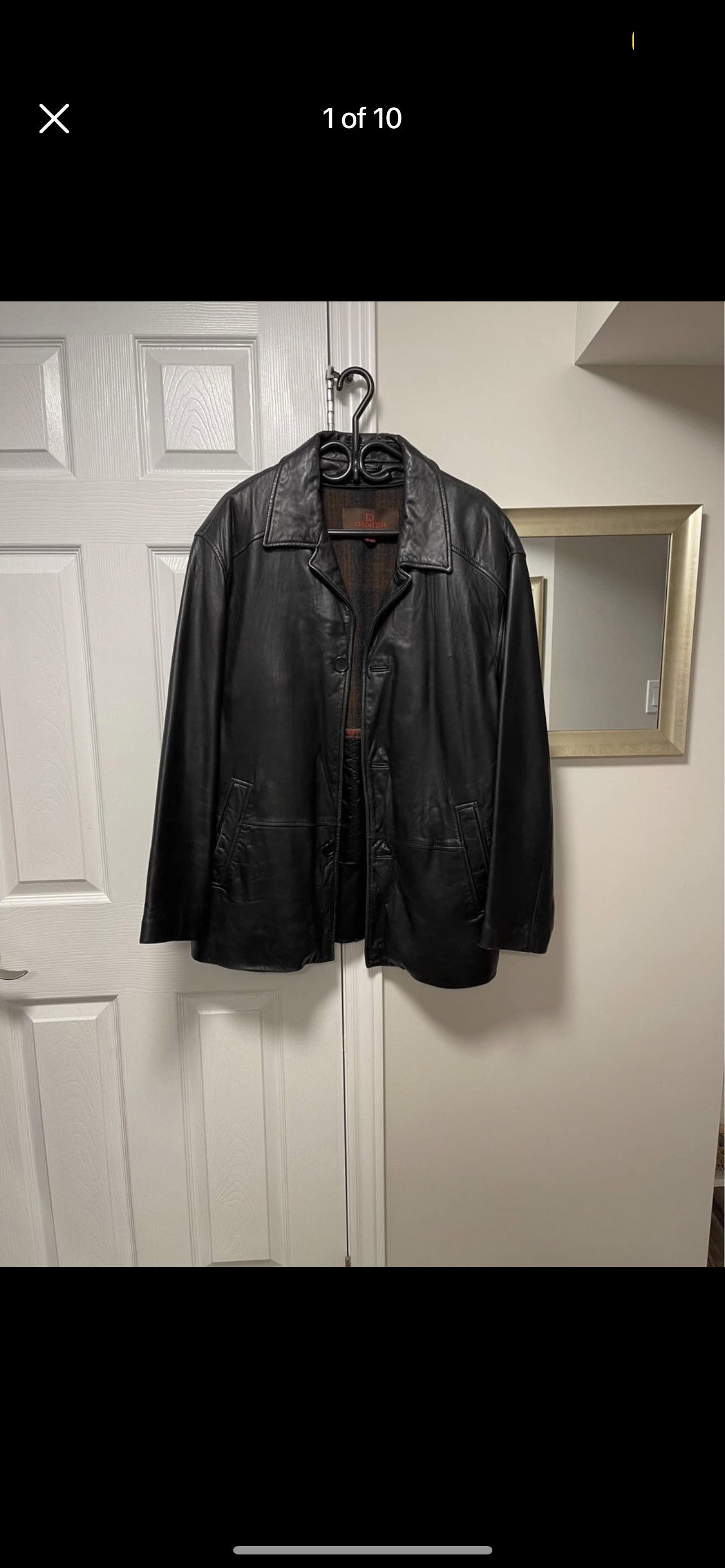 MENS DANIER SUPER SOFT LAMB SKIN BLACK LEATHER JACKET