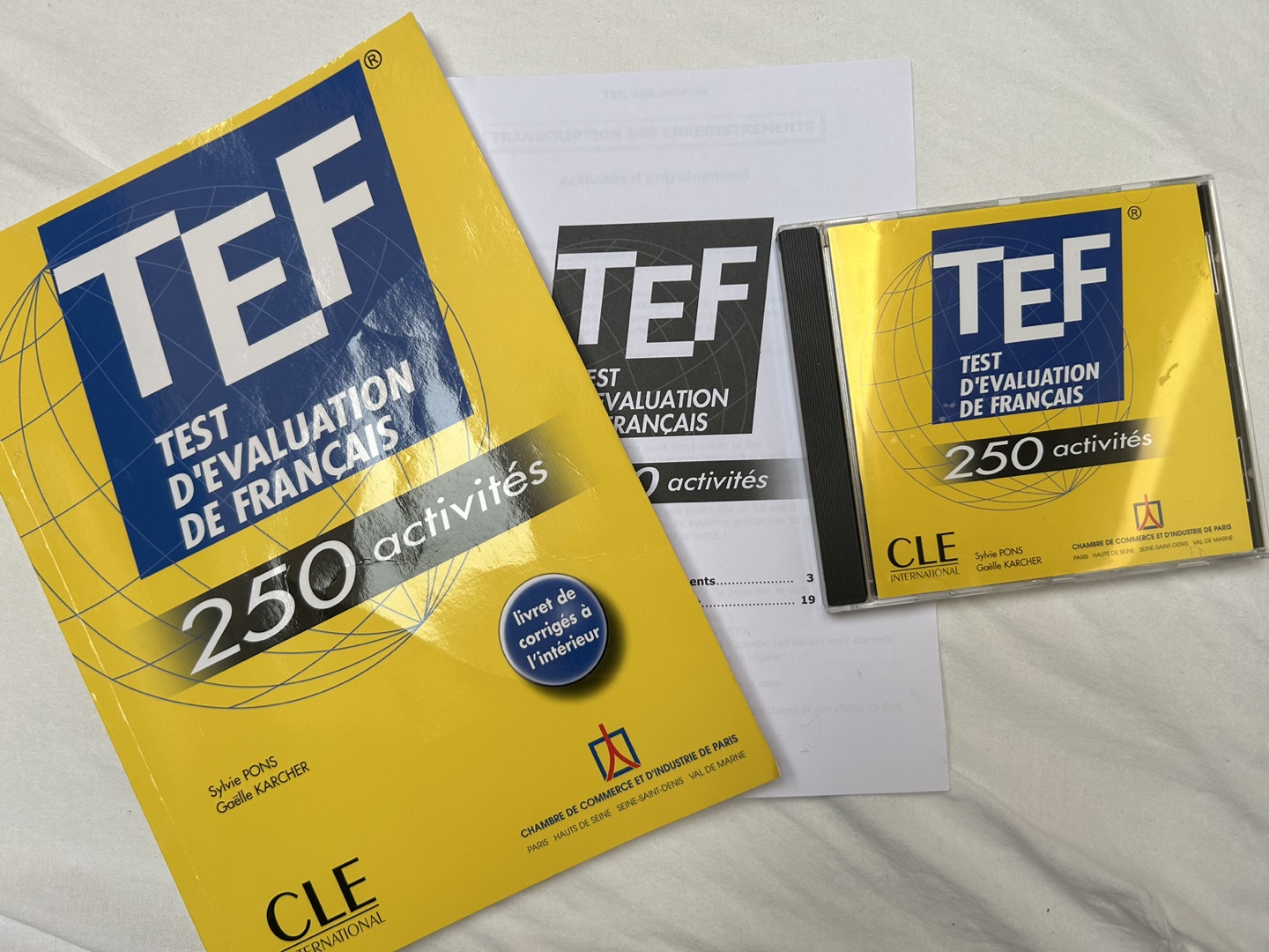TEF: French test preparation book