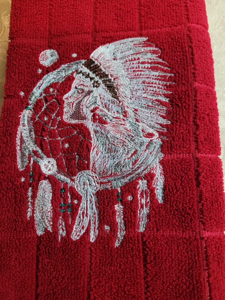 Home-made embroidery tea towel thumbnail