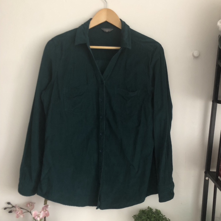Women’s Green Corduroy Blouse thumbnail
