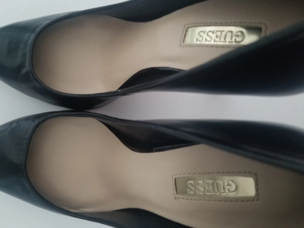 GUESS Stilettos High Heel Black Shoes w/ Gold Tip - size 6 image indicator(7)