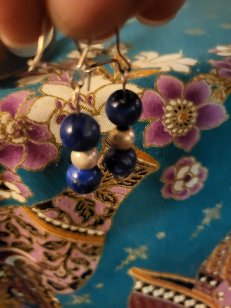 Sterling silver earrings with Lapus image indicator(2)