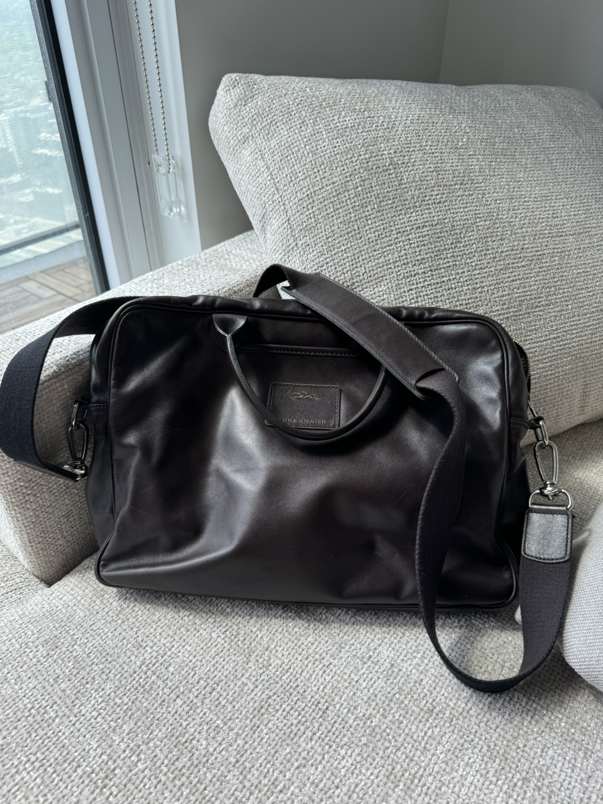 Longchamp Brown Soft Leather Briefcase