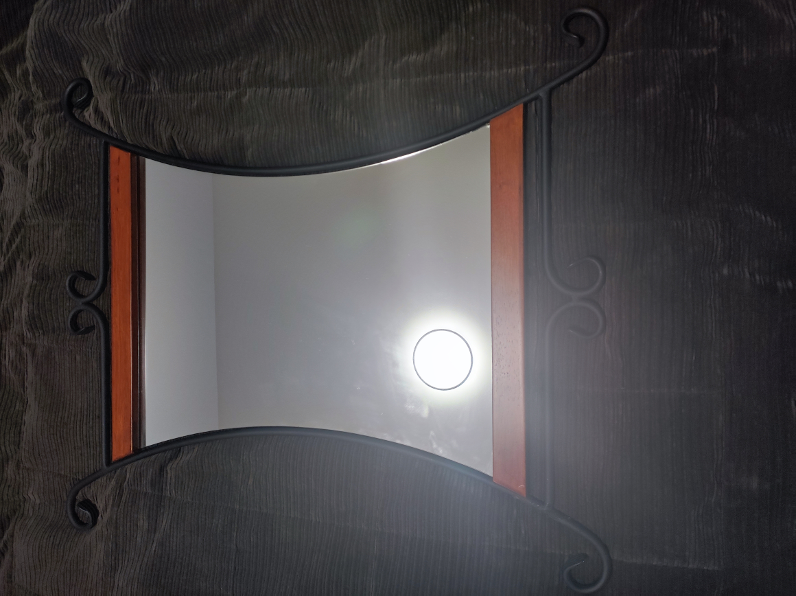 Premium High End Iron and wood mirror with table image indicator(3)