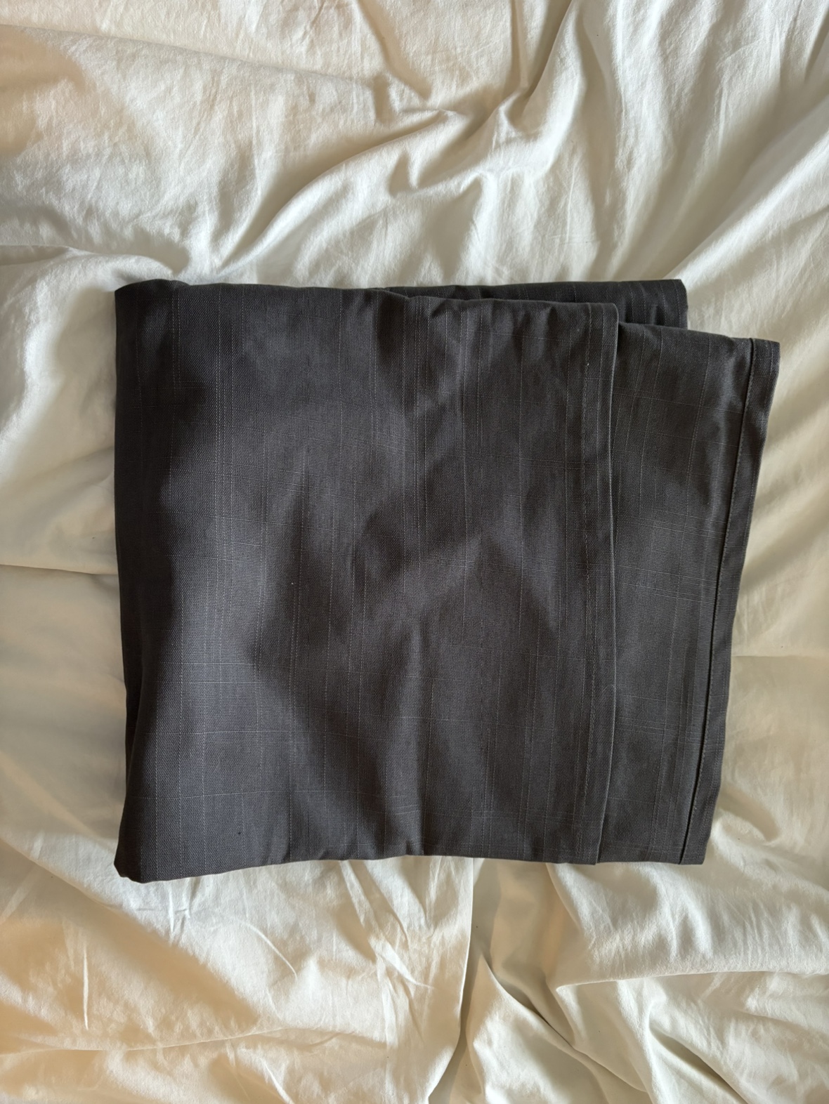 IKEA Curtains with tie-backs, 2 pairs, gray, 57x98 " - photo 2