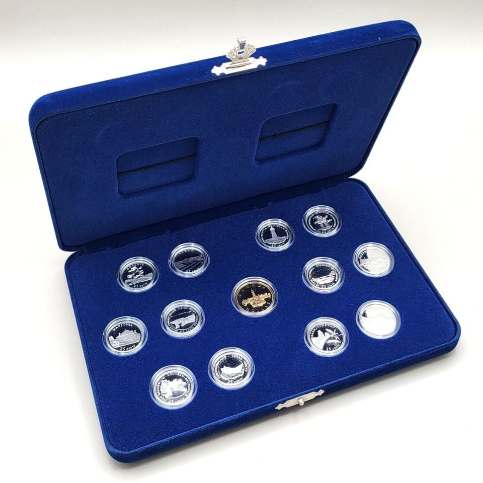 1992 Canada 125th Proof Silver 25 Cent & Loonie Set 13 Coins thumbnail