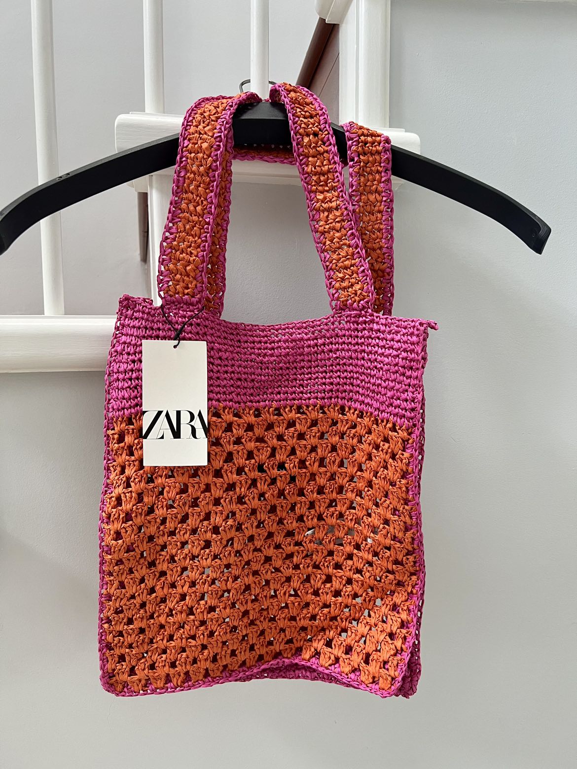 NEW ZARA Woven Beach Tote Bag - photo 3