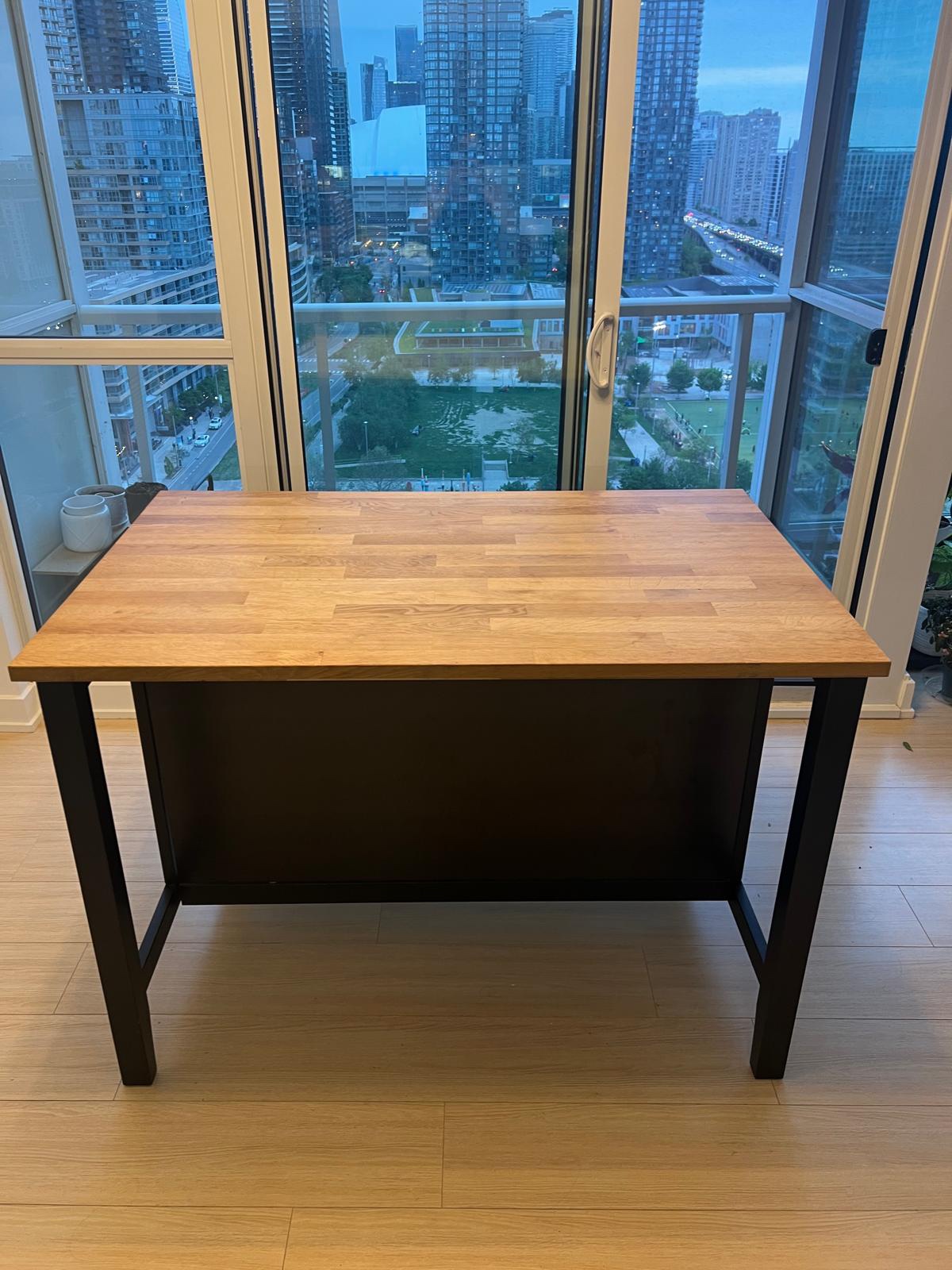 IKEA STENSTORP Wood Kitchen Island with Shelves thumbnail