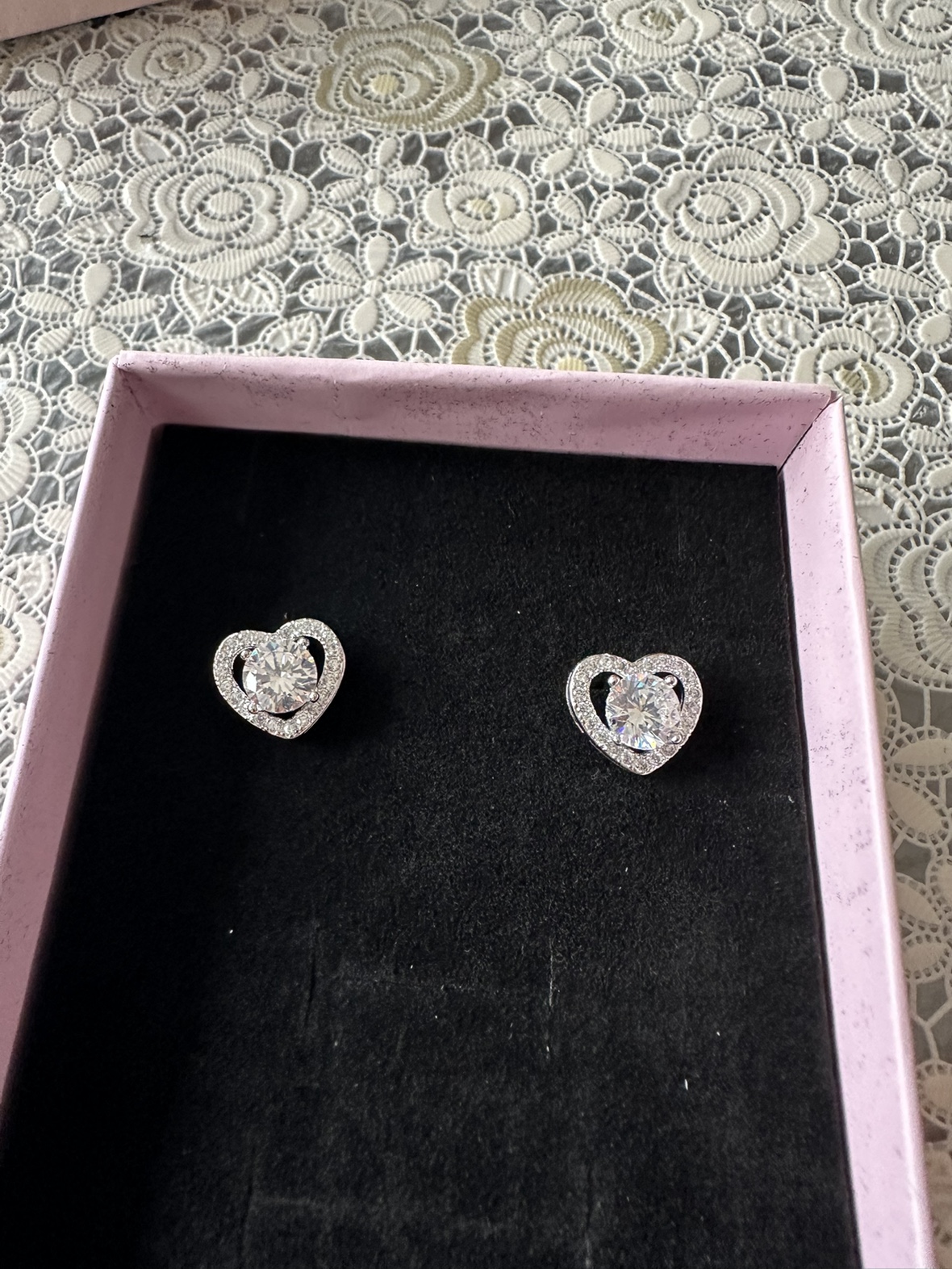 Stud Earrings Necklace Ring 925 Sterling Silver Jewelry Set - photo 4