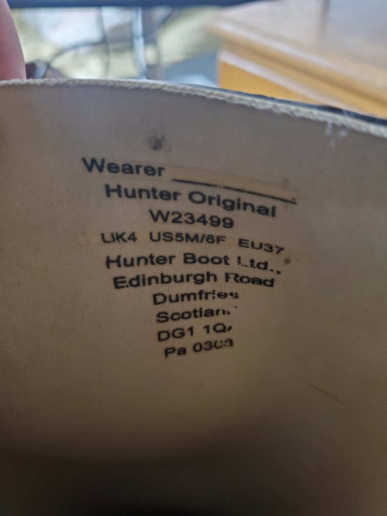 Hunter Original W23499 Black Boots Winter Outdoor Mud Swamp image indicator(5)