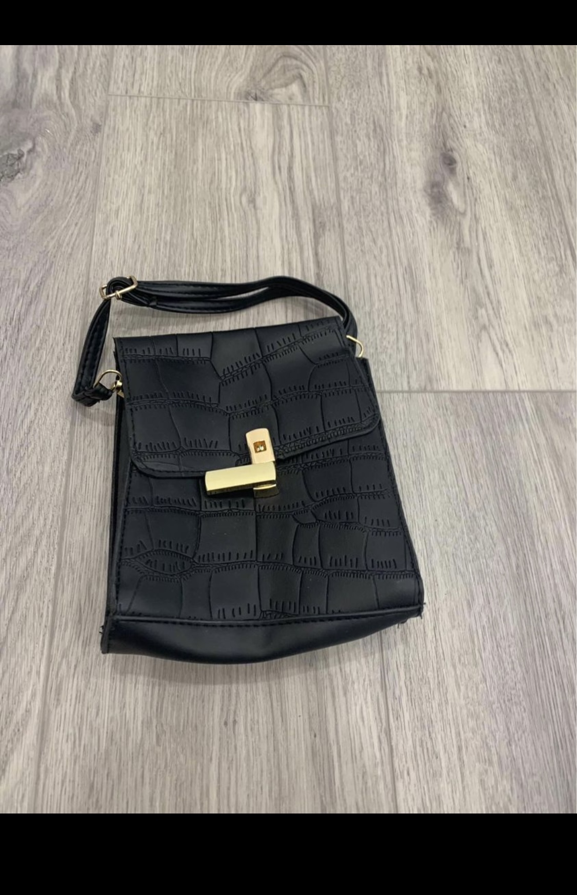 Textured Black Bag