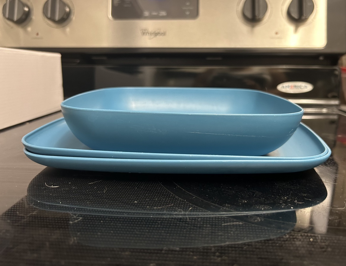 Melamine plates, 2 big and 2 smaller image indicator(3)