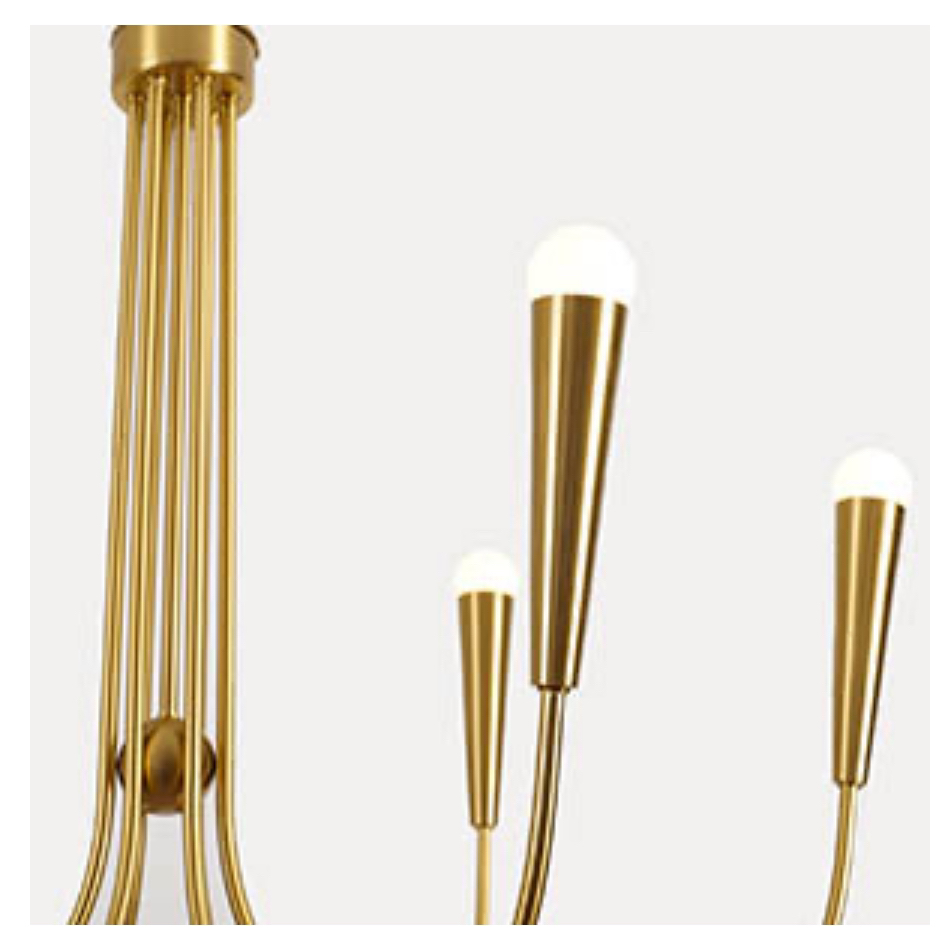 Six-Light Elegant Swan Neck Chandelier; Height Adjustable - photo 3