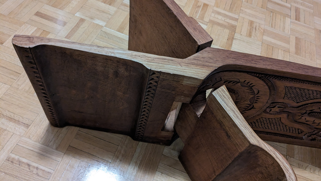 Suriname Marron Wood Carved Chair image indicator(4)