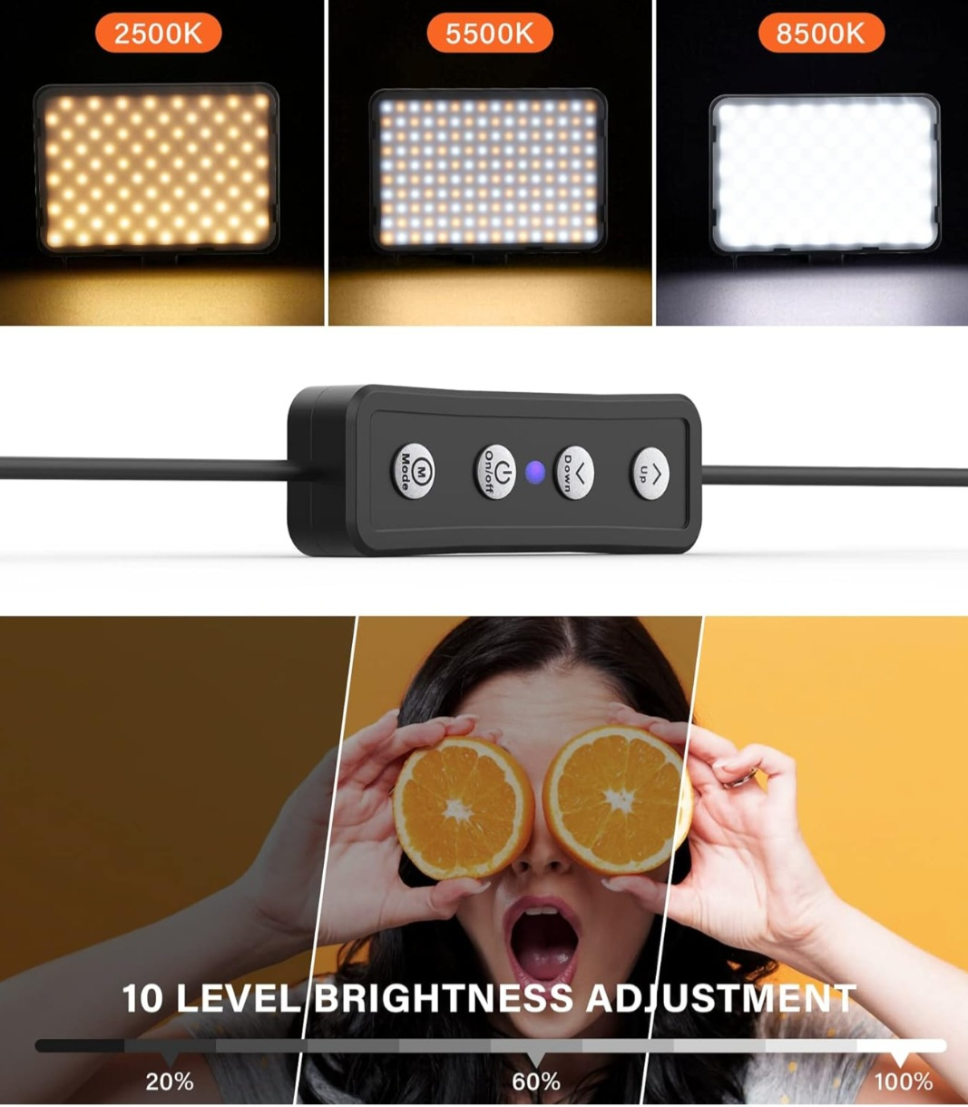 2 Pack LED Video Photography Lighting Kit with Tripod Stand - photo 2