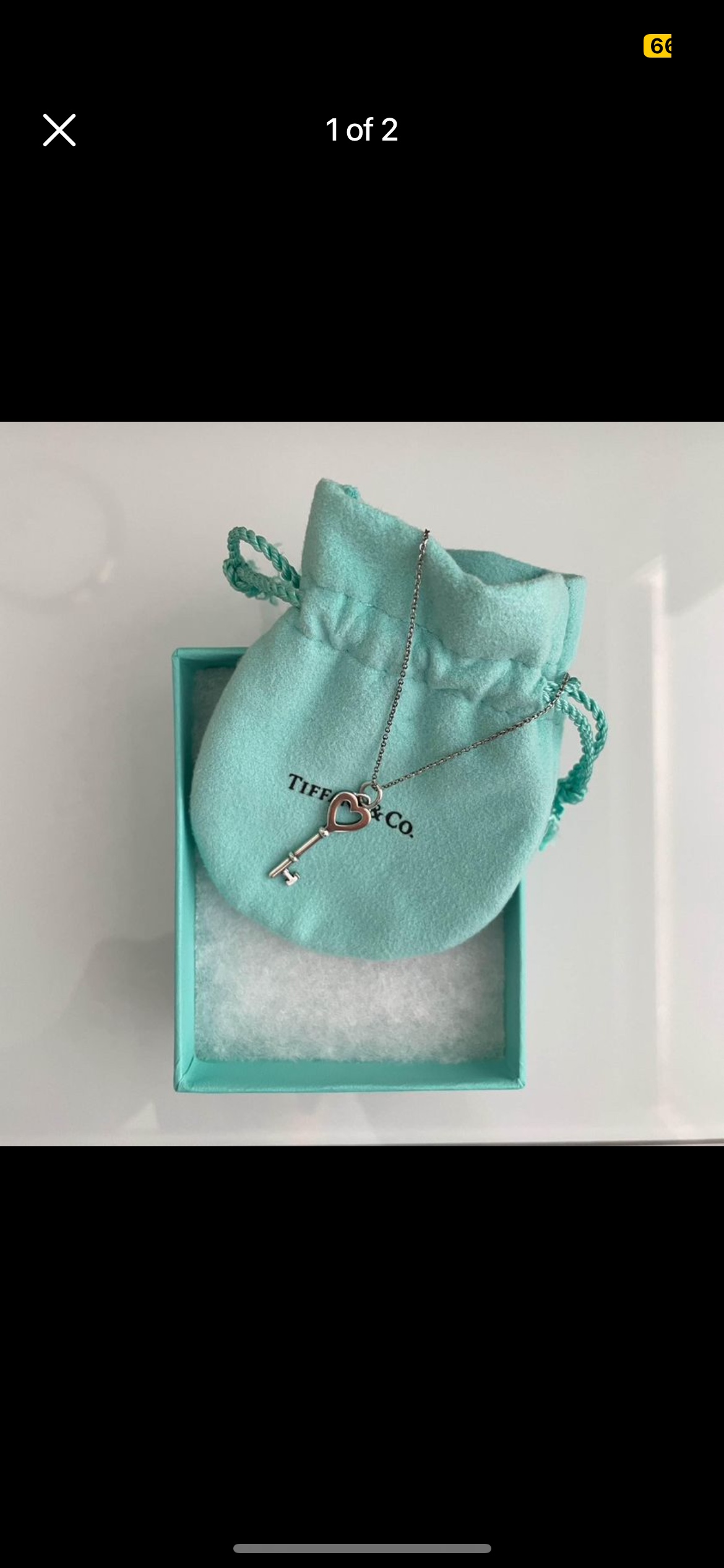 Tiffany & Co heart key necklace