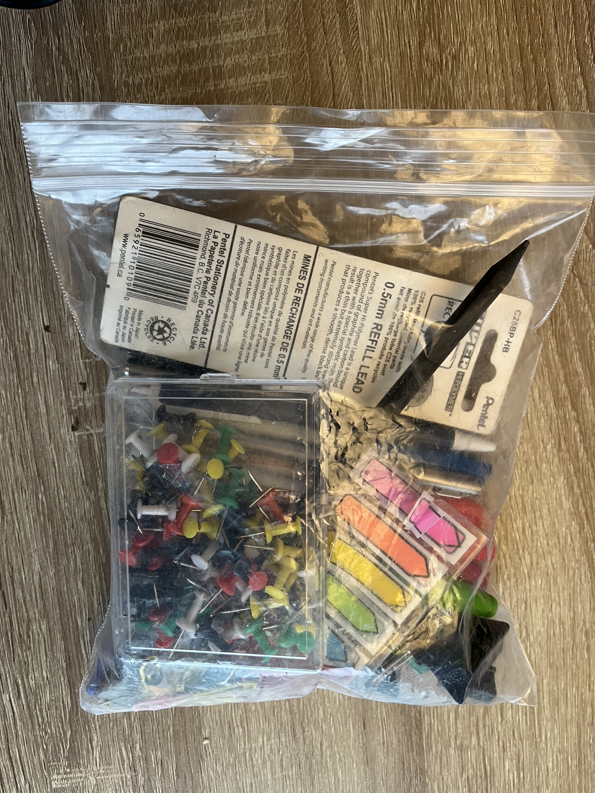 Assorted stationery in a ziplock bag - photo 2