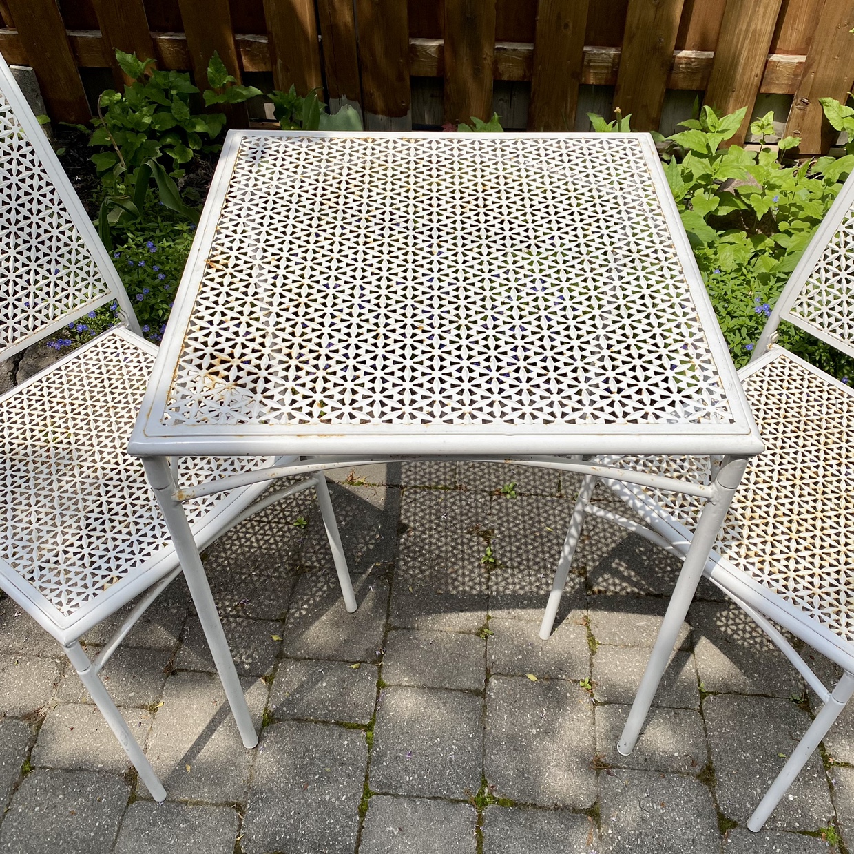 Home Collection White Patio 3-Piece Bistro Set - photo 2