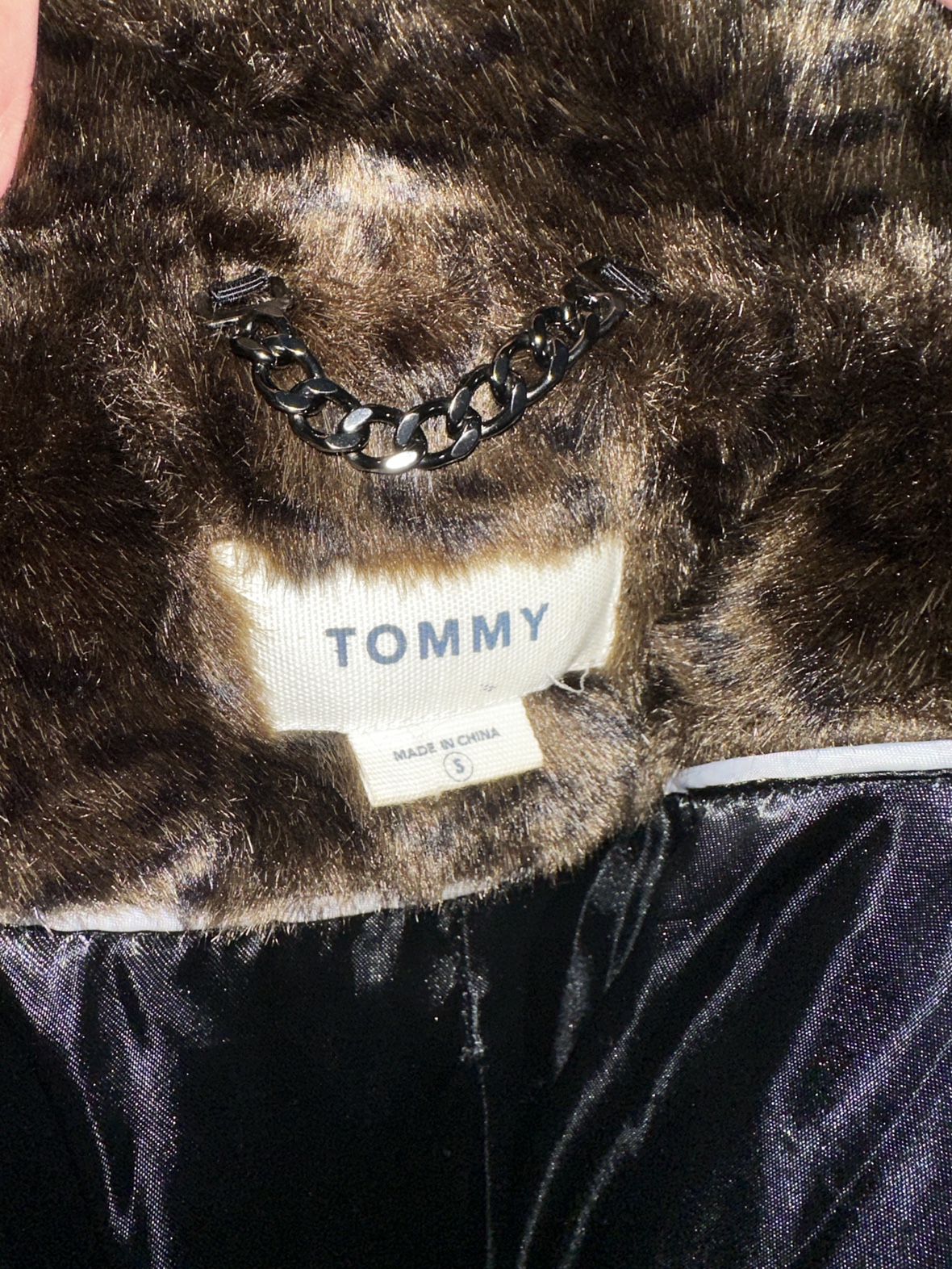 Tommy Hilfiger Faux Fur Jacket Nwot | Color: Black/Brown | image indicator(3)
