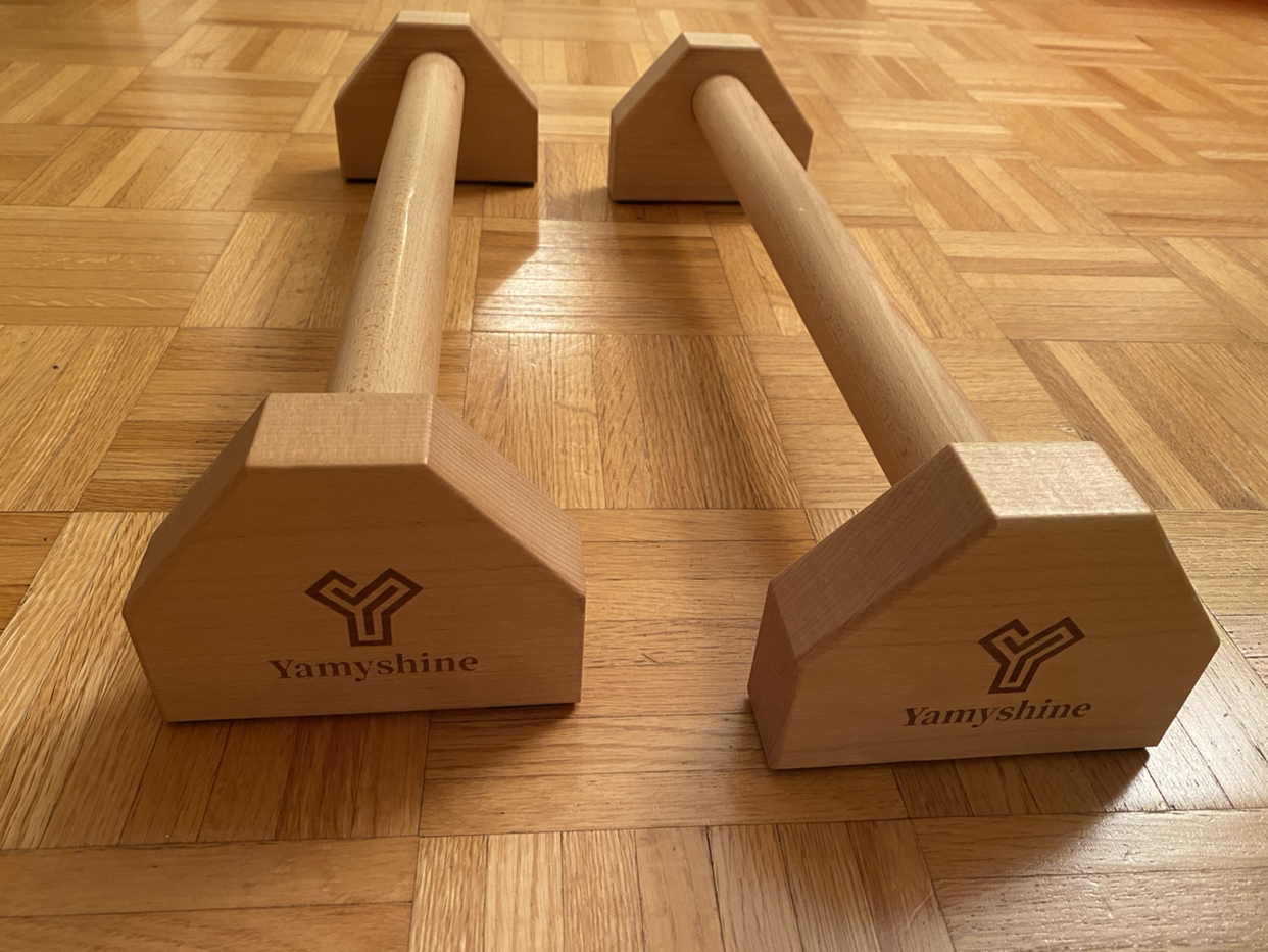 Parallette bars for calisthenics