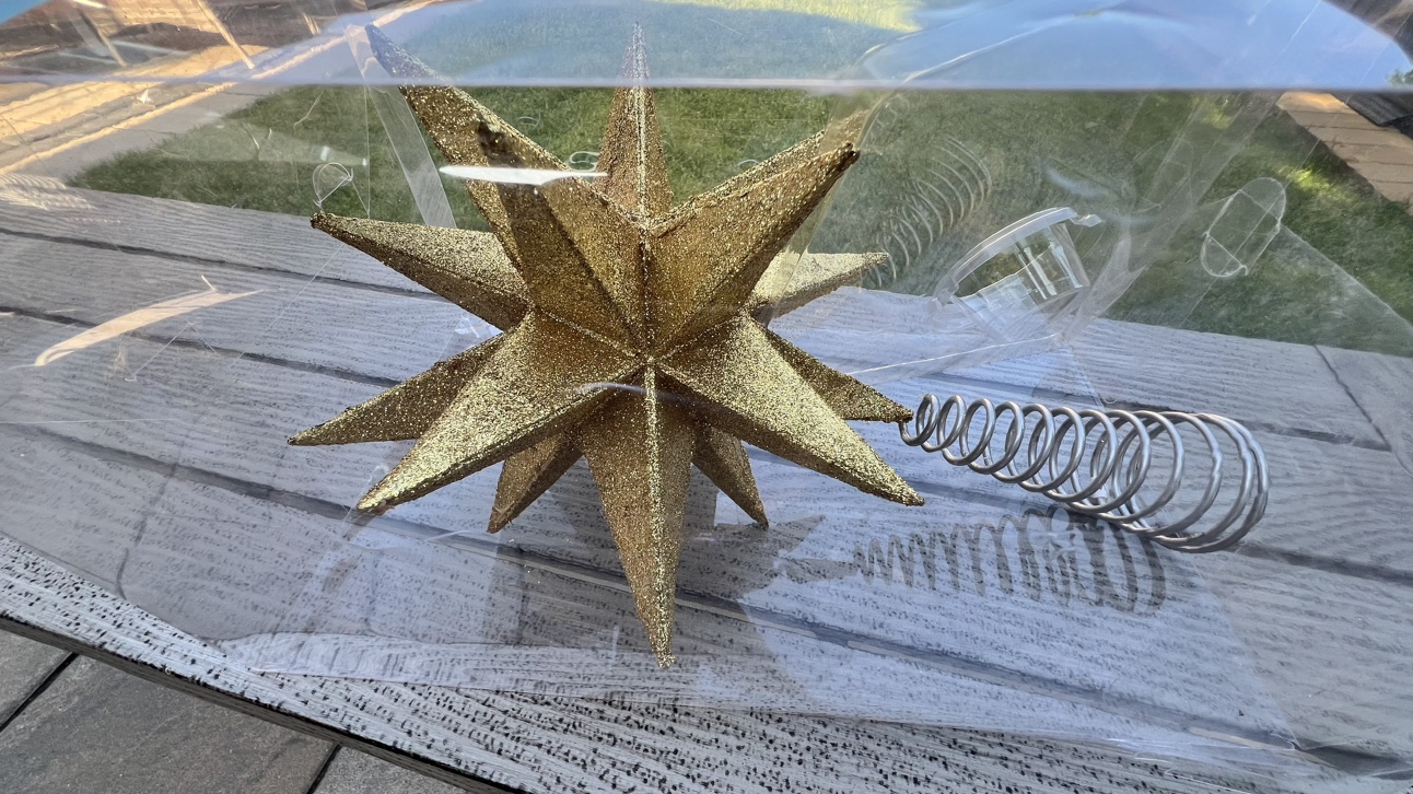 Gold glitter tree topper thumbnail