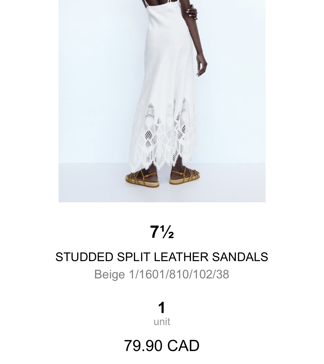 Zara Studded Split Leather Sandals image indicator(5)