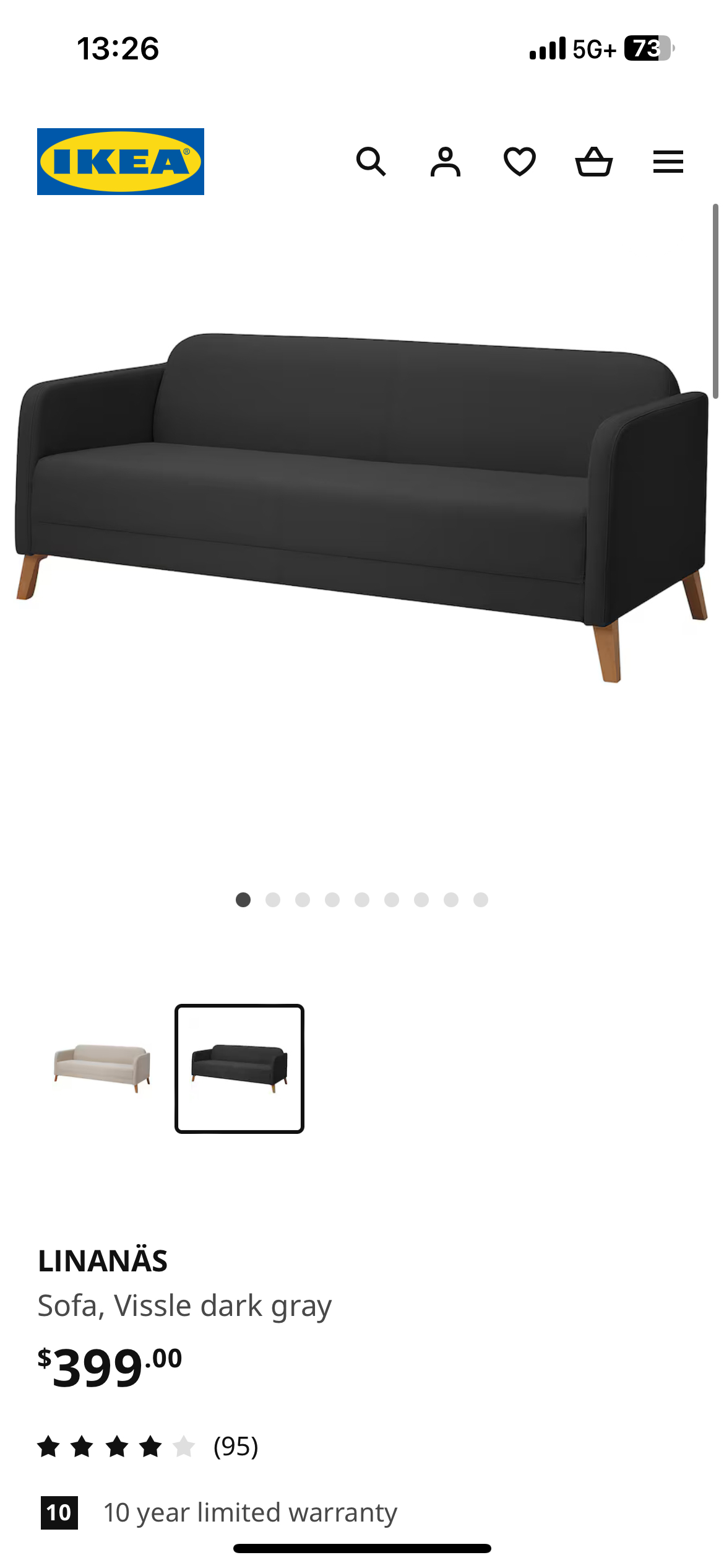 Ikea Linanas Sofa - photo 4