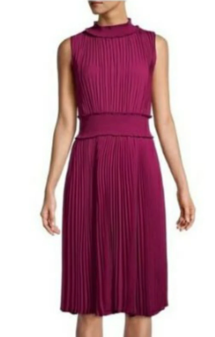 Nanette Lepore Bali Orchid Pleated Midi Dress with tag $148 - photo 2
