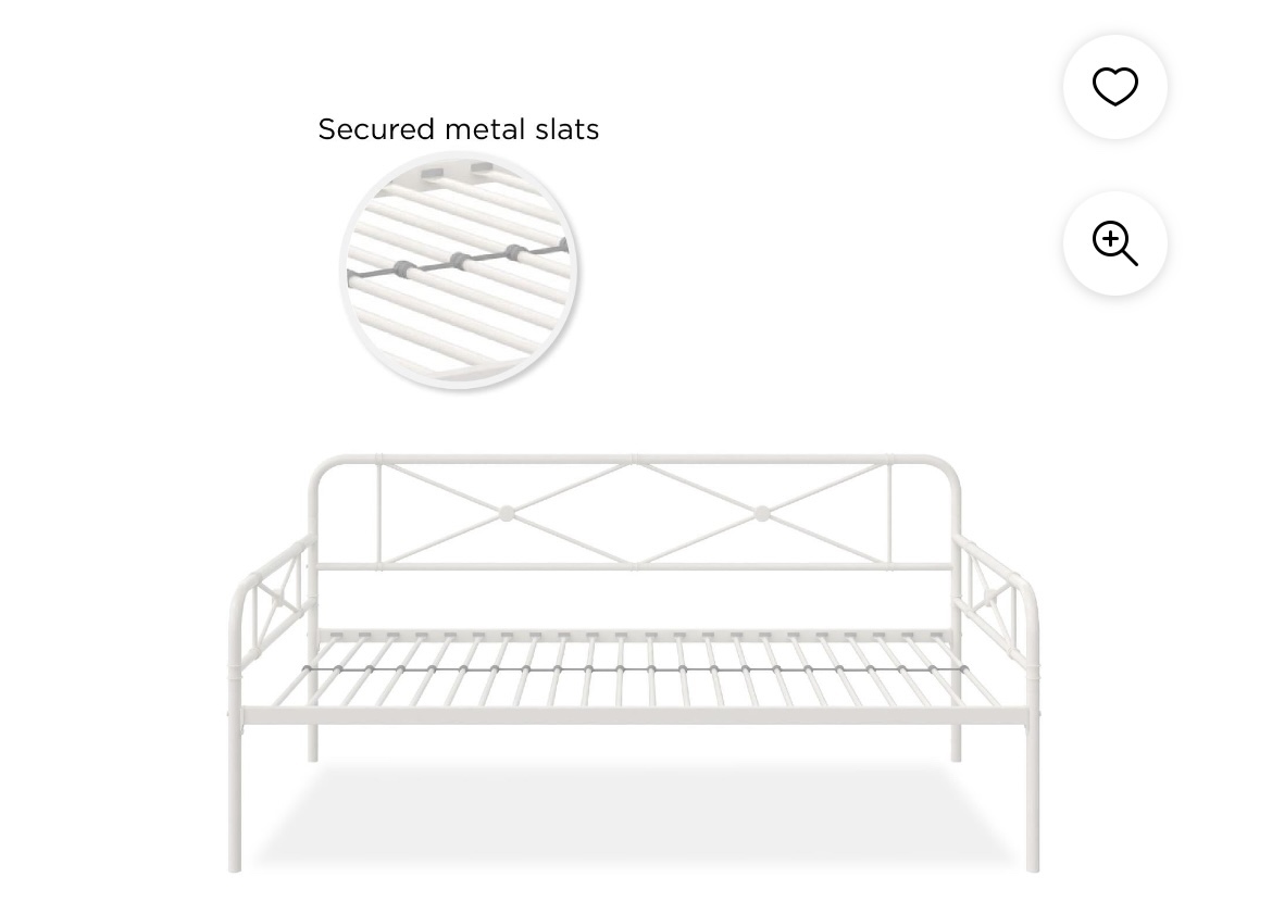 RealRooms Allysa Metal Daybed with Mattress - photo 5