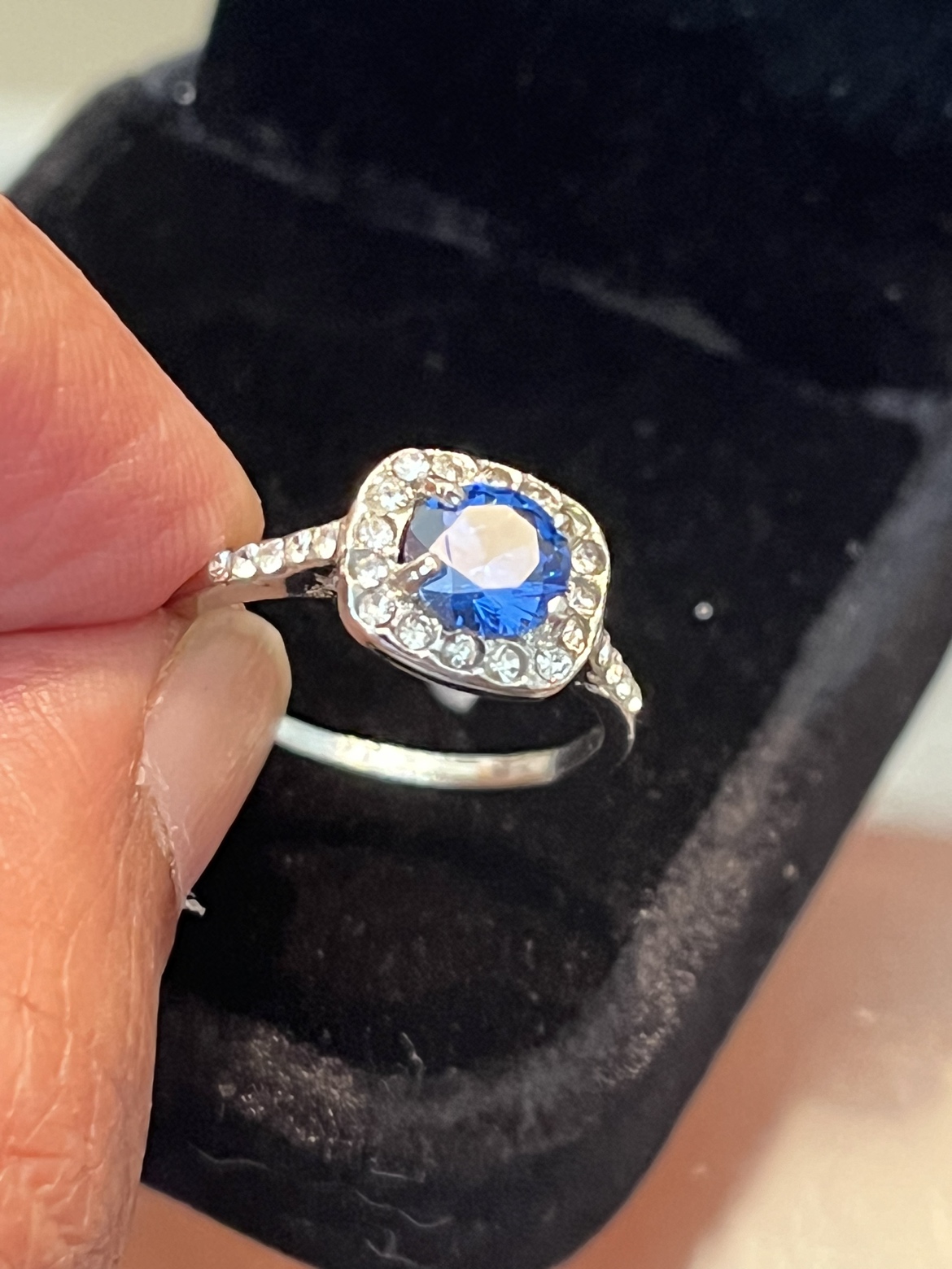 Gorgeous silver filled, gold plated zirconia ring
