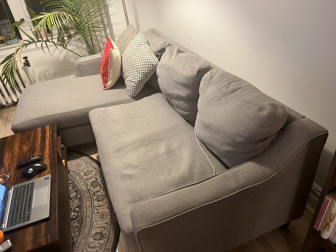 Sectional couch for sale (grey) - photo 2