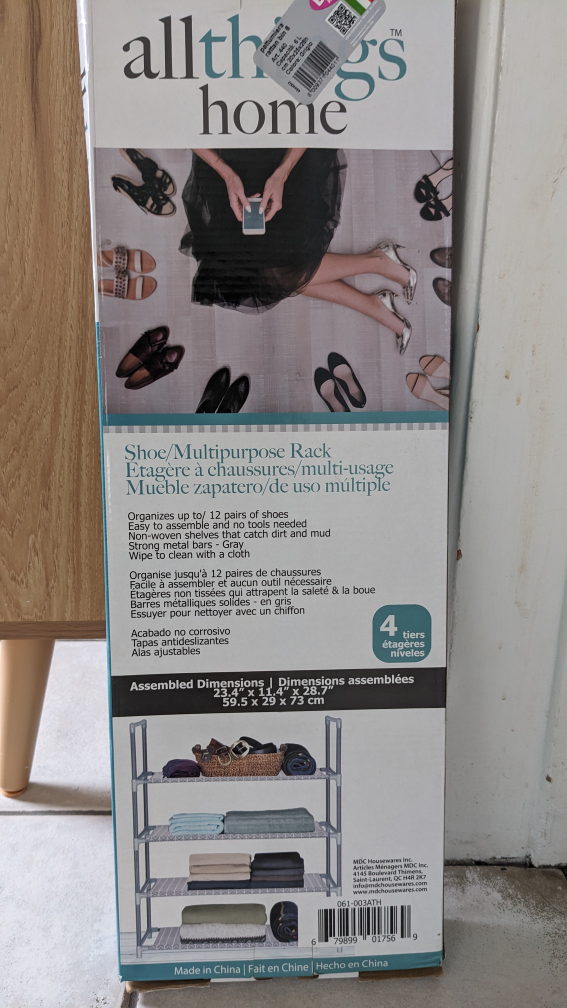 shoe rack in the box