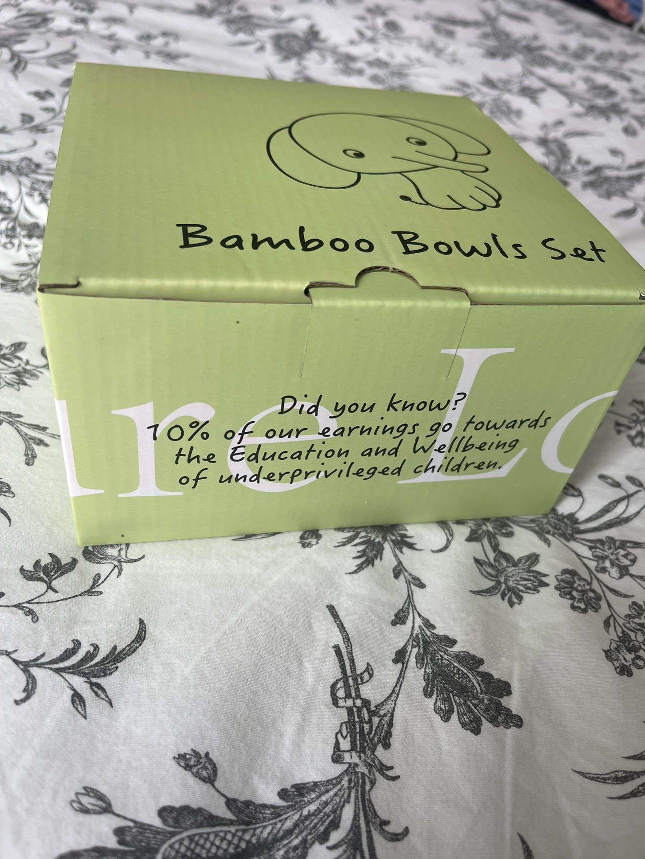 Bamboo bowls set for 4 - photo 3