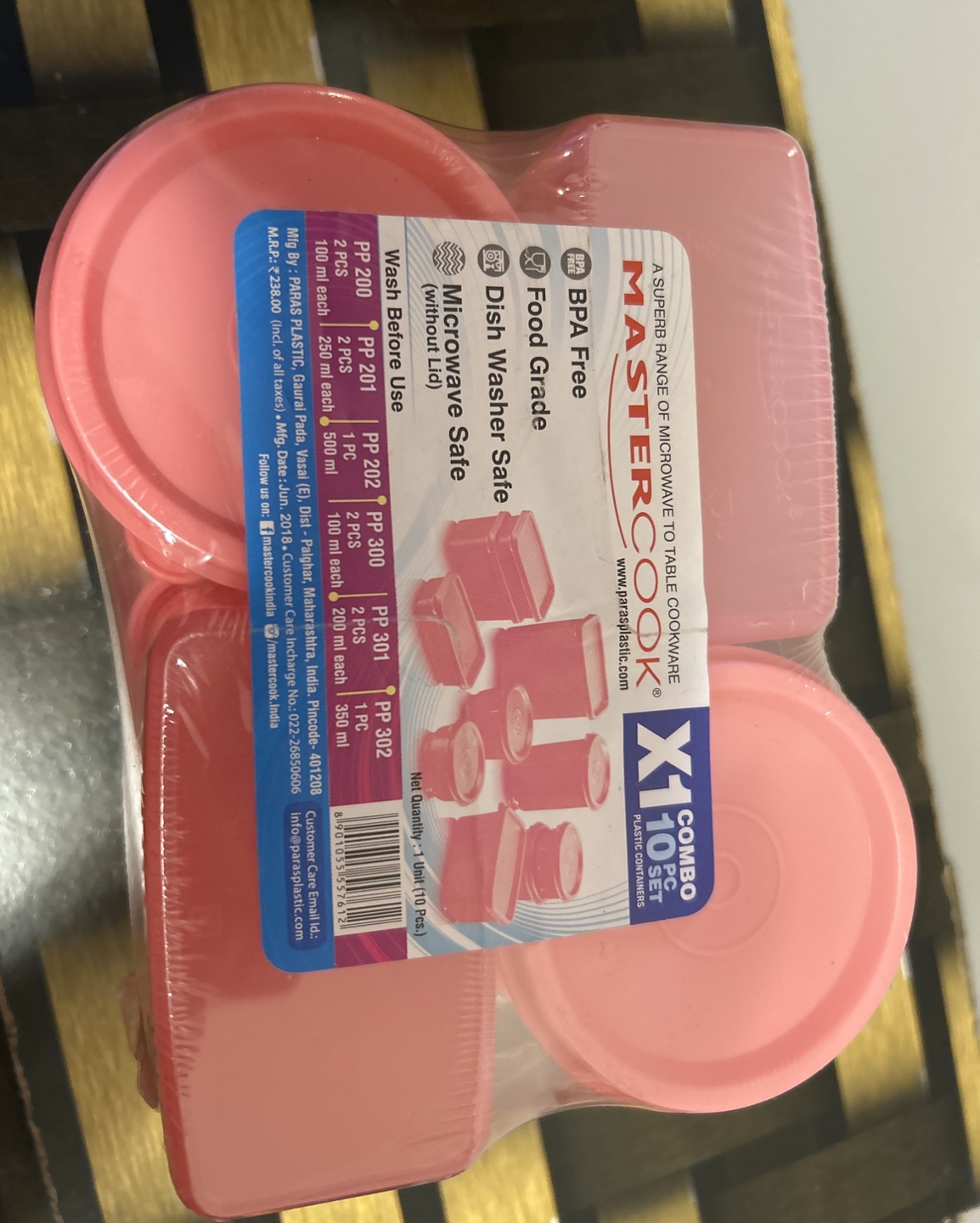 Plastic Containers 10PC Set