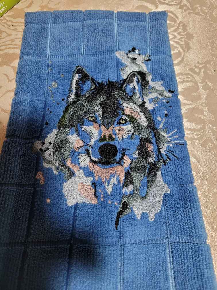 Home-made embroidery tea towel thumbnail