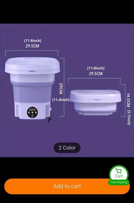8L Mini Foldable Washing Machine - photo 4