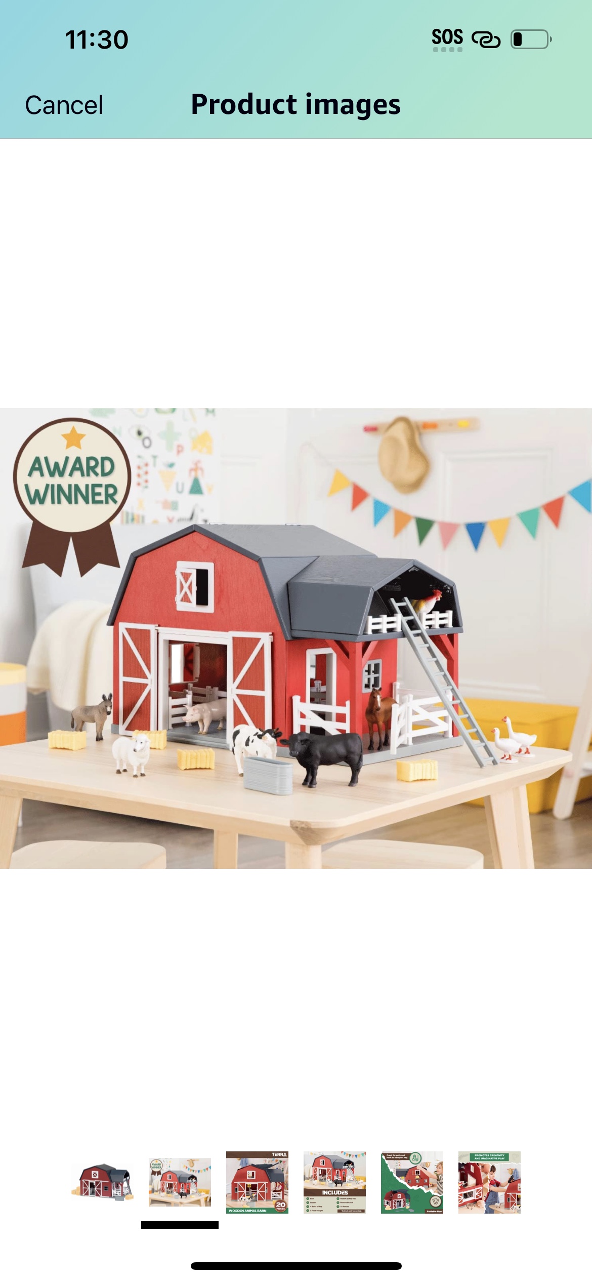 Wooden Animal barn toy #461 thumbnail