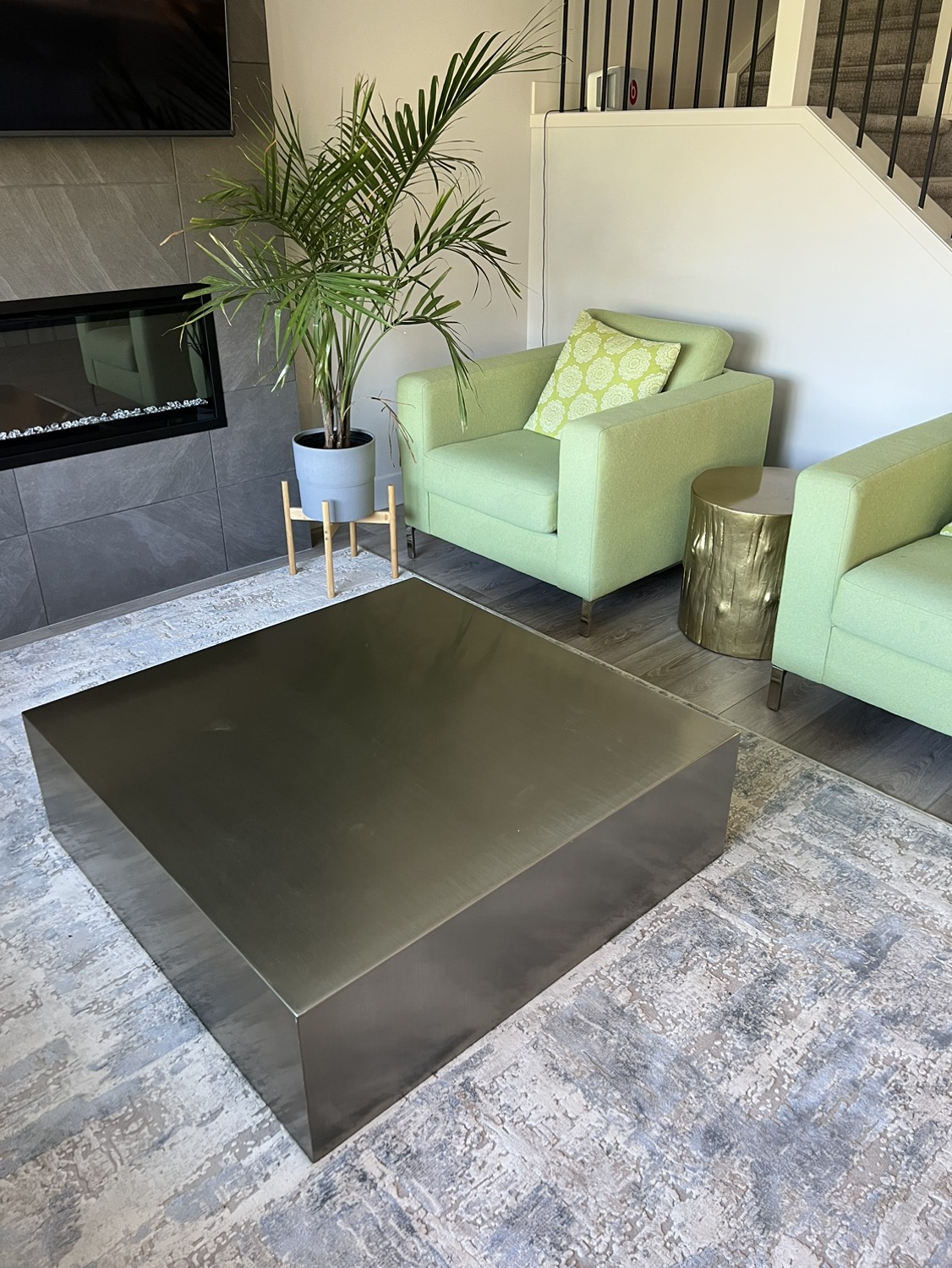 Coffee table - stainless steel