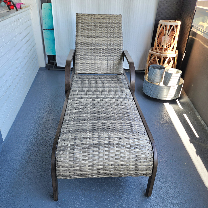 COSCO Outdoor Living, SmartWick, Patio Chaise Lounge, Dark Brown thumbnail