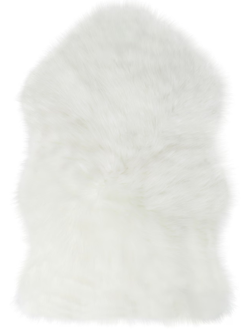 IKEA fluffy white rug - photo 2
