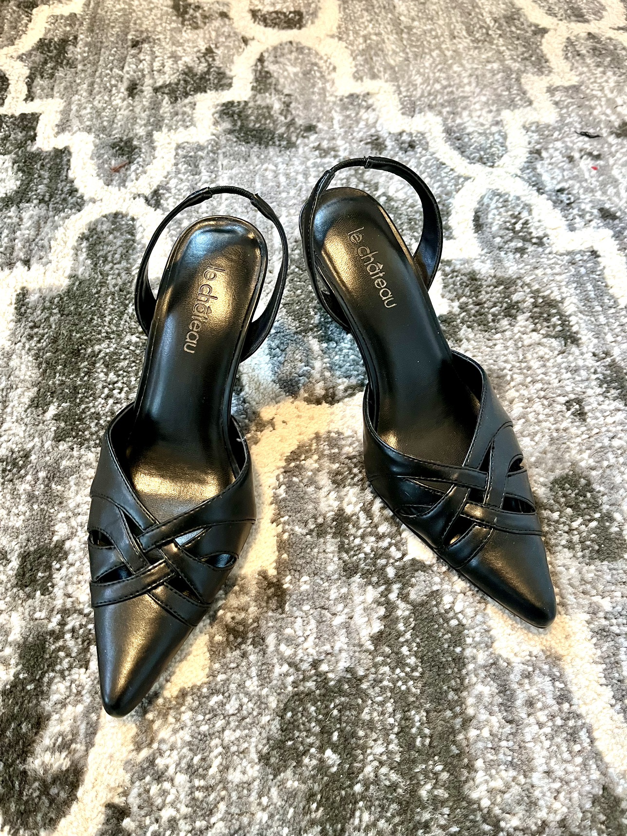 LeChateau Black Low Heel Pumps 5.5