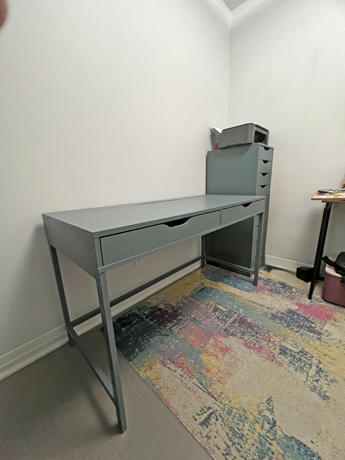 Ikea desk. Gray color. Alex 52”x22” 7/8” - photo 2