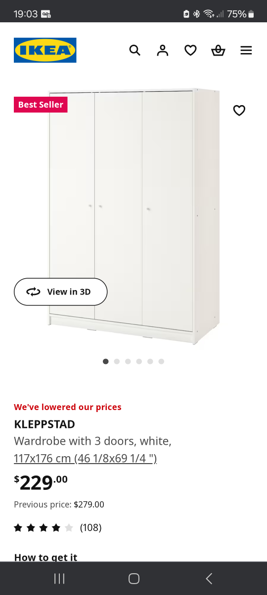 IKEA WARDROBE 3 DOORS - Last day