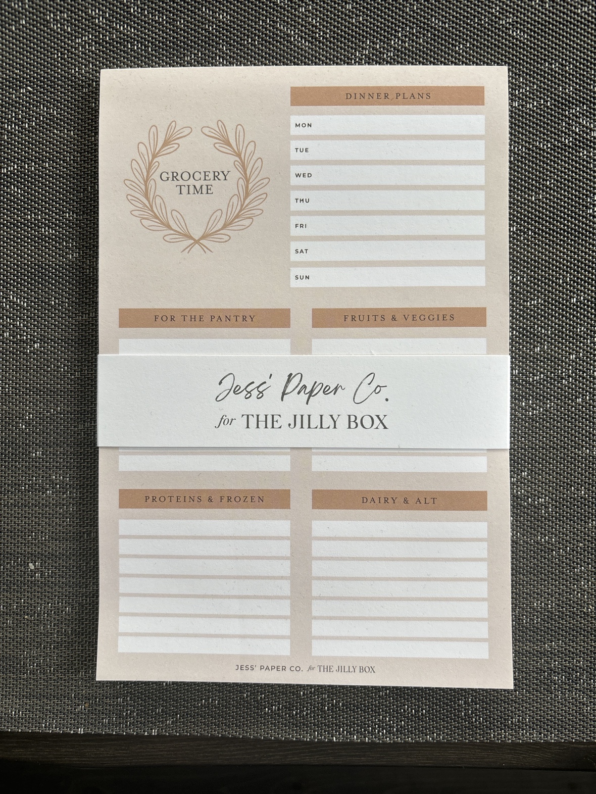Jilly Box Grocery List Pad #freecycle