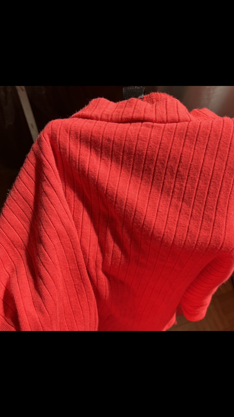 Shein Women’s Red Cotton Rib Knit Crop Top Size XL  👚❤️🍒 image indicator(7)