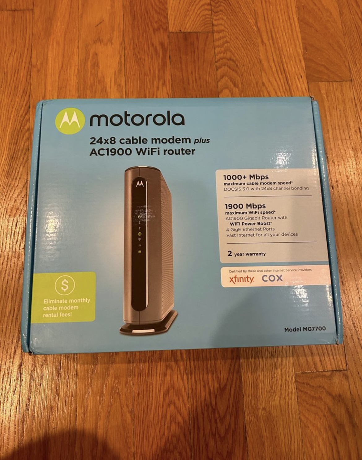 Motorola MG7700 Modem WiFi Router Combo with Power Boost - photo 4