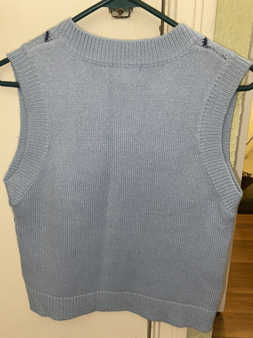 BLUE PLAID SWEATER VEST image indicator(2)