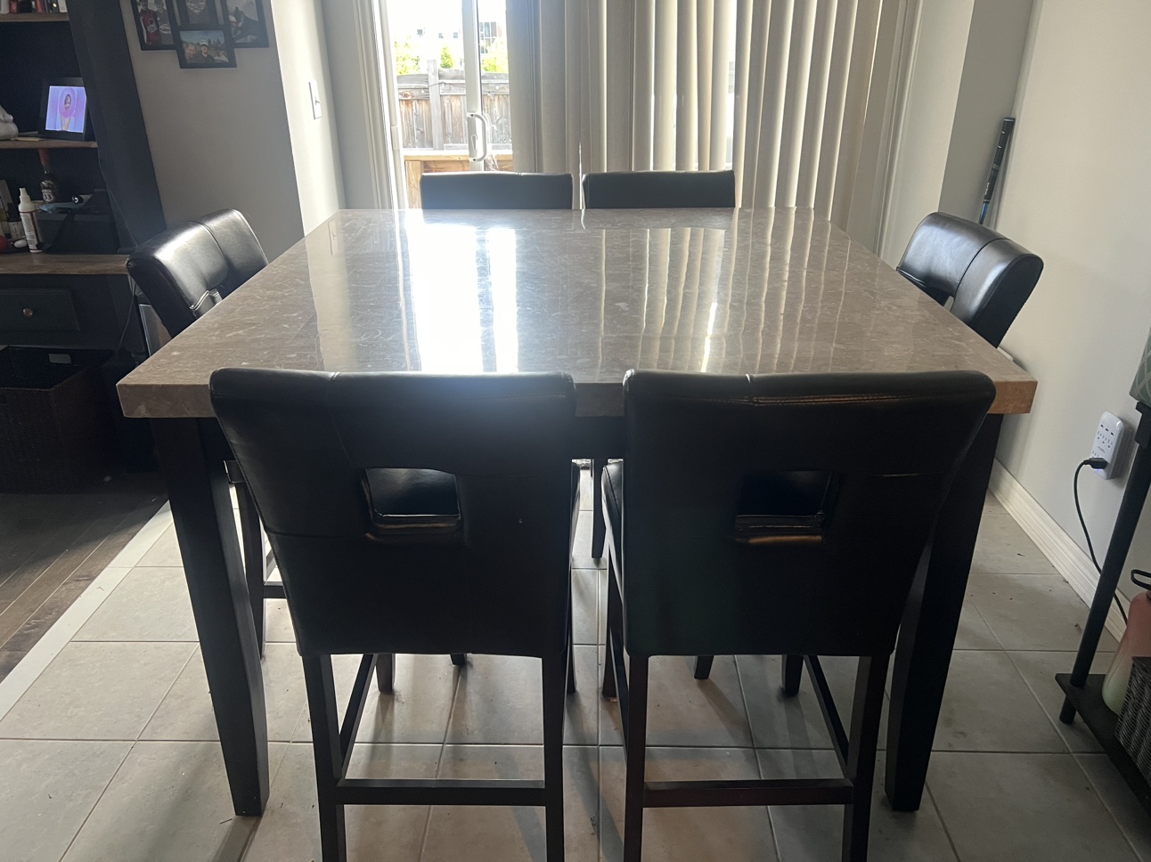 Large Granite Dining Set